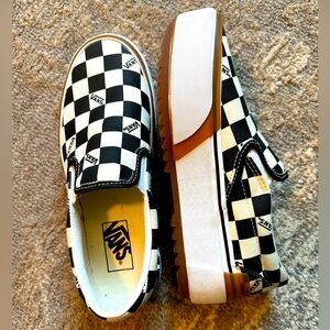Discontinued Vans Stacked Checkered Slip ons